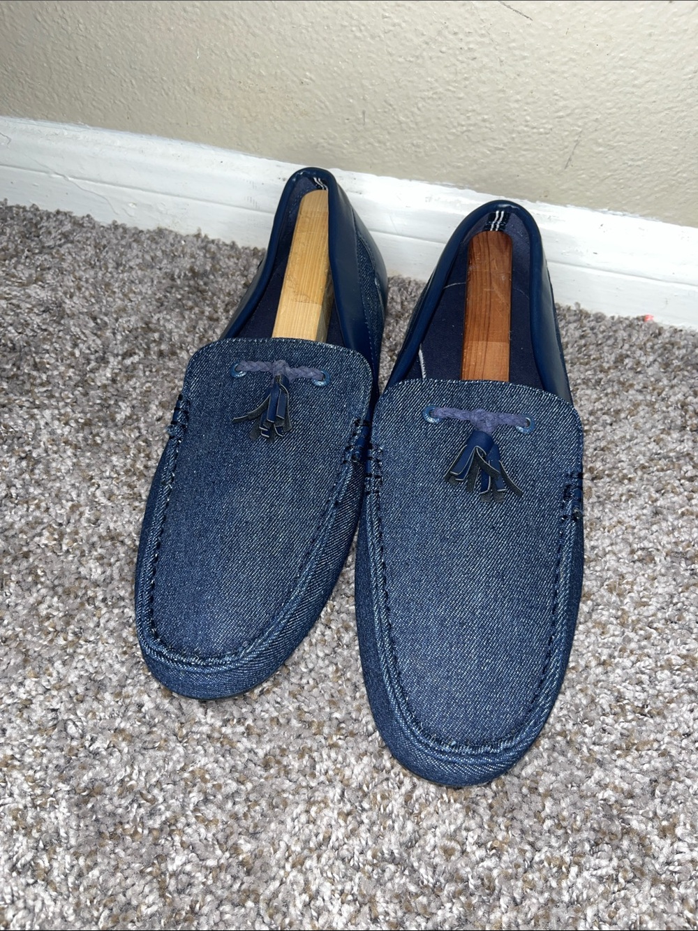 Nautica Denim Blue Tassel Slip-On Loafers